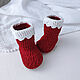 A gift for a newborn: Santa's red booties boots. Gift for newborn. babyshop. Online shopping on My Livemaster.  Фото №2