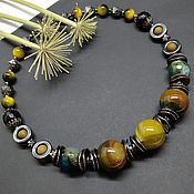 Украшения handmade. Livemaster - original item Choker necklace with large agate beads.. Handmade.