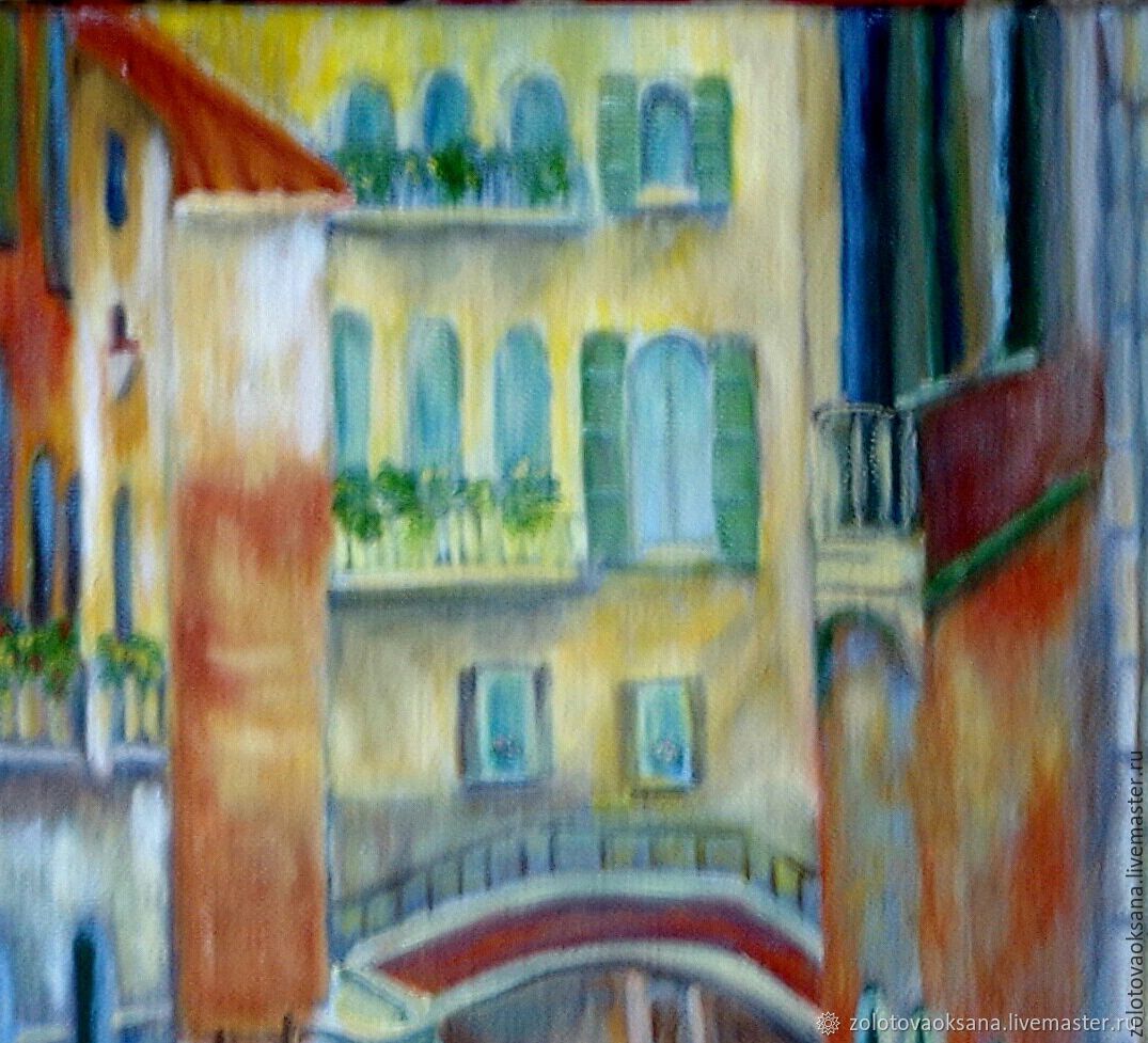 Картина маслом. Венеция – заказать на Ярмарке Мастеров – AW07PRU ...