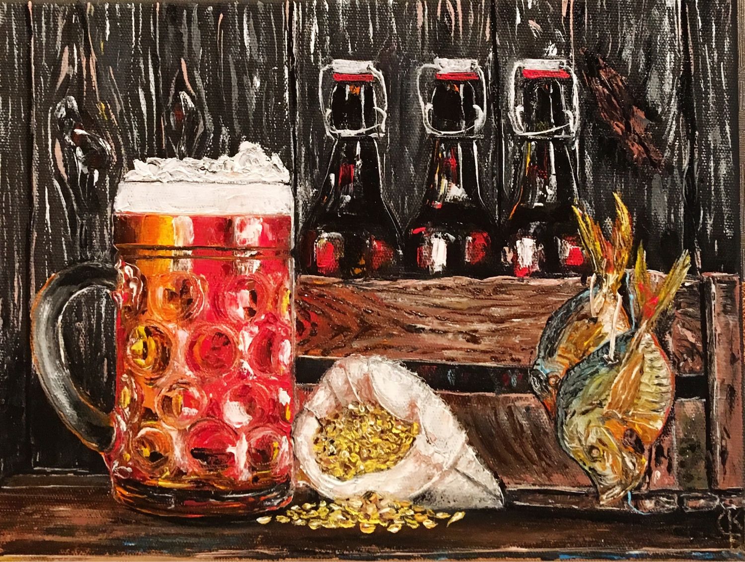 Геннадий Литвиненко натюрморт с пивом