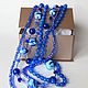 Multi-row beads Blue sky with Murano glass. Iranica. Workshop images Irina N. Jewelry crafted. Photo of the author.
