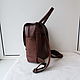 Leather backpack with custom painting.Hand-painted photos. Backpacks. Inella-more leather bags/. My Livemaster. Фото №5