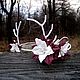 "Оленьи рожки" новогодний венок для фотосессий. Диадемы. Елена Морозова (floralmix). Ярмарка Мастеров.  Фото №4
