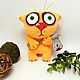 Keychain cat with axe plush stuffed toy, multi-colored. Stuffed Toys. Dingus! Funny cats and other toys. Online shopping on My Livemaster.  Фото №2