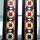 Paired geometric stained glass illuminated. Film stained-glass Windows. Stained glass. Glass Flowers. My Livemaster. Фото №6