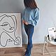 Вязаный oversize свитер. Свитеры. Pompon_knitwear. Ярмарка Мастеров.  Фото №4