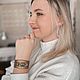 Gold bracelet on the arm with aventurine on March 8. Textile bracelet. БРАСЛЕТЫ- ТАЛИСМАНЫ. My Livemaster. Фото №4