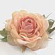 FABRIC FLOWERS. Chiffon rose 'Ramekin'. Brooches. fioridellavita. My Livemaster. Фото №5