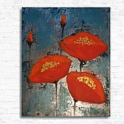 Картины и панно handmade. Livemaster - original item Interior painting Poppies. Handmade.