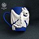 White dragon mug, Mugs and cups, Lipetsk,  Фото №1