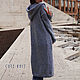 To better visualize the model, click on the photo CUTE-KNIT NAT Onipchenko Fair masters to Buy long hooded cardigan gray
