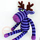 Master class Knitted Toy Striped Moose. Knitting patterns. GALAtoys. My Livemaster. Фото №5