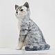 Grey striped cat. felted toy made of wool. Felted Toy. Natalya Gorshkova Cute toys felting. Online shopping on My Livemaster.  Фото №2