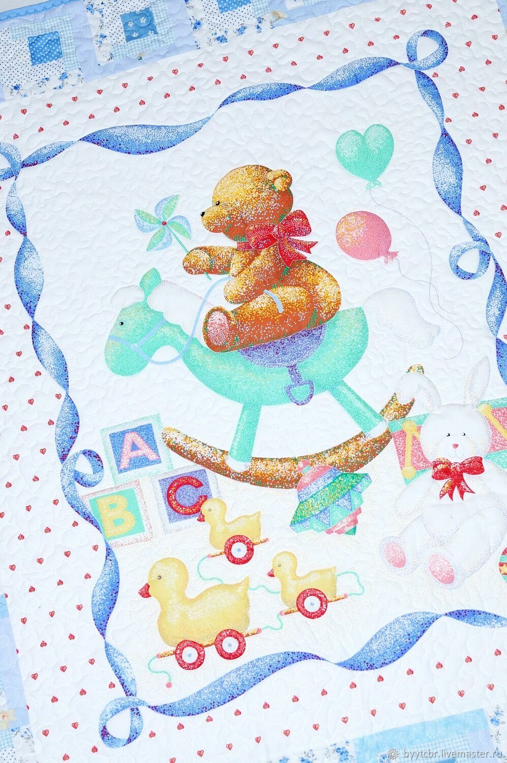 Детское лоскутное одеяло МОИ ИГРУШКИ на выписку, Одеяло для детей, Москва,  Фото №1
