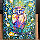 Картина птицы. Картина сова "Сказочный лес" маслом. Картины. LifiaArt. Интернет-магазин Ярмарка Мастеров.  Фото №2