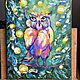 Painting birds. Owl painting 'Fairy Forest' in oil. Pictures. Lifia Art. Online shopping on My Livemaster.  Фото №2