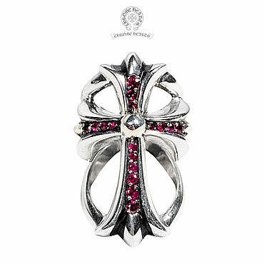 Винтаж: Серебряное кольцо CHROME HEARTS Infinity Cross с сапфирами. США. . Винтаж ручной работы - Ярмарка Мастеров Винтаж ручной работы. Ярмарка Мастеров - ручная работа Винтаж: Серебряное кольцо CHROME HEARTS Infinity Cross с сапфирами. США. Handmade.