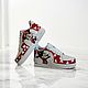 Кроссовки белые Nike Air Force унисекс, кастом, ручная роспись, маус. Кроссовки. O-Go-Art.Кастомизация одежды и обуви. Ярмарка Мастеров.  Фото №9