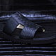 Slippers (flip-flops) men's genuine Python leather, in black. Slippers. SHOES&BAGS. My Livemaster. Фото №6