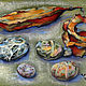 Paintings: still life pastel watercolor stones PODS AND STONES, Pictures, Moscow,  Фото №1