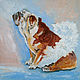 Painting bulldog ballerina funny painting with dog oil, Pictures, Ekaterinburg,  Фото №1