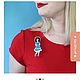 Винтаж: Erstwilder. Винтажная брошь «Королева рокобилли». Броши винтажные. Lily Vintage. Винтажные часы и украшения.. Ярмарка Мастеров.  Фото №4