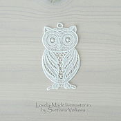 Подарки к праздникам handmade. Livemaster - original item owls-devushki. Lace. Owl lace. Handmade.