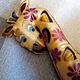Jirafa-cojín pintado a mano de satinu, 36 x 25 cm. Baby pillow. arkensoie Silkyway. Ярмарка Мастеров.  Фото №4