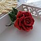   Красная роза. Цветы. Knitted flowers. Ярмарка Мастеров.  Фото №5
