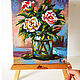 Order Roses, bouquet of roses in a glass jar oil painting. Vladyart. Livemaster. . Pictures Фото №3