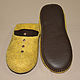 Order Women's Felted Slippers Yellow Tweed. MMwool (marinamol). Livemaster. . Slippers Фото №3