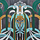 Order Interior panel with a geometric pattern in the Art Deco style. Wall Art & Clock HappinessArtDecoR. Livemaster. . Pictures Фото №3