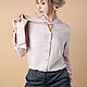 MARGARET powder blouse 44/46 - 56 cotton 100%. Blouses. BRAGUTSA. Online shopping on My Livemaster.  Фото №2