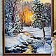 Oil painting'winter'winter landscape. Pictures. OMA-EVA. Online shopping on My Livemaster.  Фото №2