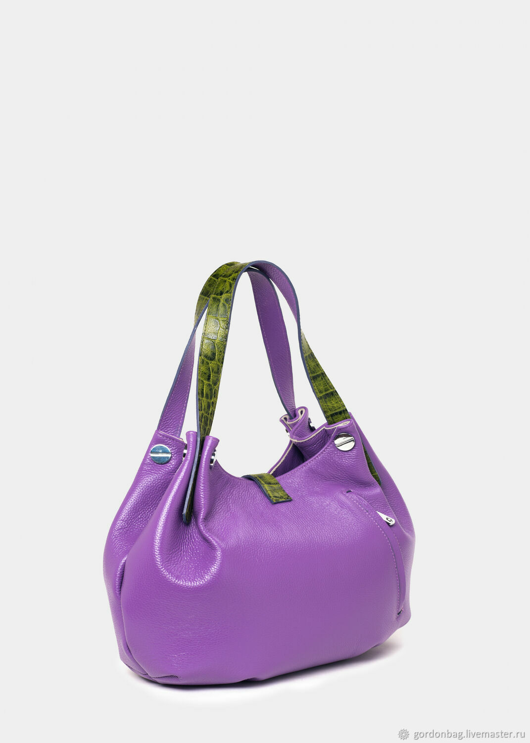 Сумка-мешок из кожи "Ирис", фиолетовый, арт. 500 в интернет-магазине ...