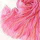 Batik Stole Pink Marshmallow Scarf Pressed Silk 100%. Scarves. Silk Batik Watercolor ..VikoBatik... My Livemaster. Фото №5