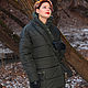 A long jacket with a drawstring in any color to order. Outerwear Jackets. Yana Levashova Fashion. My Livemaster. Фото №4