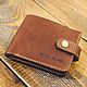 Bifold brown leather wallet. Wallets. G.L.A.D.. My Livemaster. Фото №6