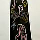 Tie - mascot Flamingo. Narrow and classic. Original painting. Ties. Exclusive hand painted. My Livemaster. Фото №4