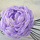 Barrette made of fabric Lilac adventure. Hairpins. Valerunka. Online shopping on My Livemaster.  Фото №2
