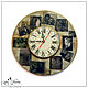 Часы "Здесь живет любовь...". Часы классические. Larisa (mon-fleuron). Интернет-магазин Ярмарка Мастеров.  Фото №2