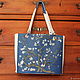 Order Van Gogh. Leather blue white bag "Almond Blossoms". Leather  Art  Phantasy. Livemaster. . Classic Bag Фото №3