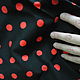 Polka dot skirt red on black made of cotton with elastane. Skirts. Skirt Priority (yubkizakaz). Online shopping on My Livemaster.  Фото №2