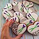 Order Gingerbread wedding hearts with embroidery. cookiezanna. Livemaster. . Gingerbread Cookies Set Фото №3