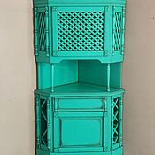 Для дома и интерьера handmade. Livemaster - original item cabinets: Corner sideboard Turquoise with patina. Handmade.