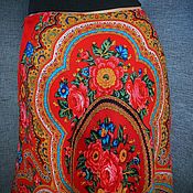 Одежда handmade. Livemaster - original item Skirts: Skirt of Pavlovo-Posad shawls 