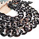 Chain Black Buffalo Horn Zebu 40cm Links Twist. Chains. - Olga - Mari Ell Design. My Livemaster. Фото №4