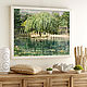 Green Photo painting nature Summer landscape with willow, Poster. Fine art photographs. Rivulet Photography (rivulet). Online shopping on My Livemaster.  Фото №2