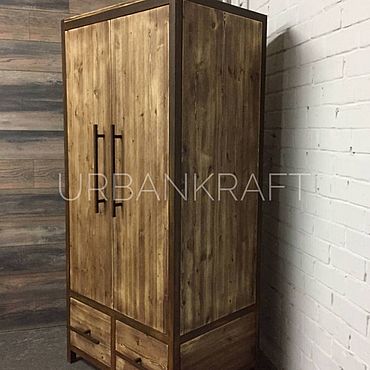 Шкаф лофт из сосны и металла. Urban Craft/Городское Ремесло. Мебель ручной работы - Ярмарка Мастеров Мебель ручной работы. Ярмарка Мастеров - ручная работа Шкаф лофт из сосны и металла. Handmade.