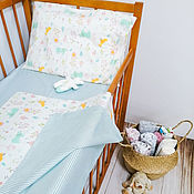 Бортики + одеяло в кроватку новорождённого
